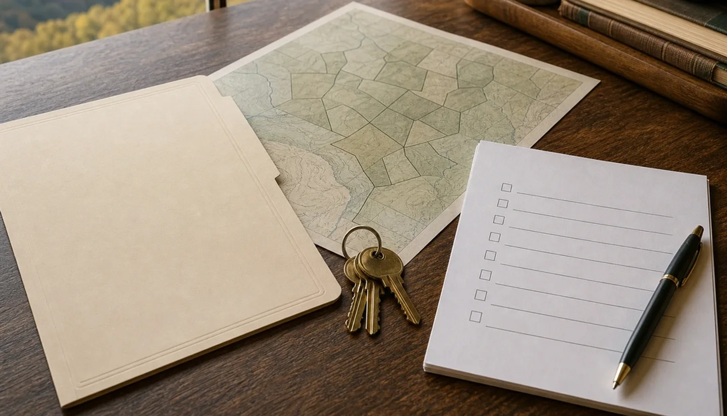 Title company closing documents for inherited California land
